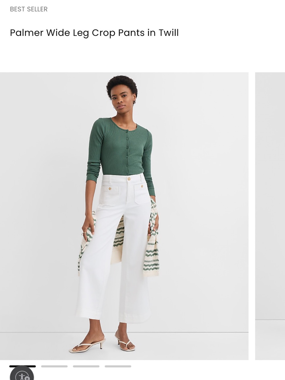 Palmer Wide Leg Crip Pants in Twill 6